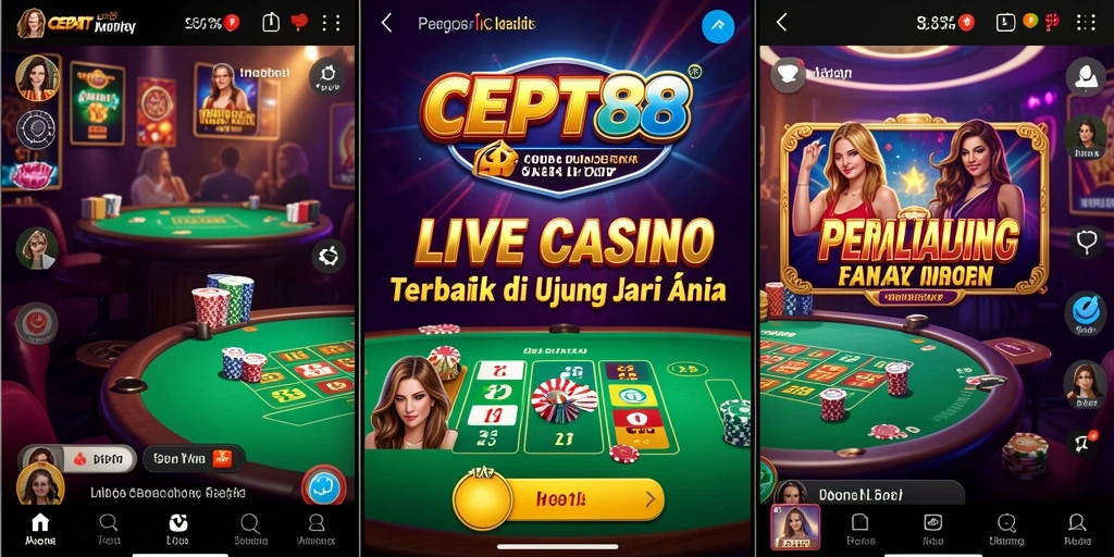 Screenshot gameplay Live Casino CEPAT88 yang menarik dan interaktif.