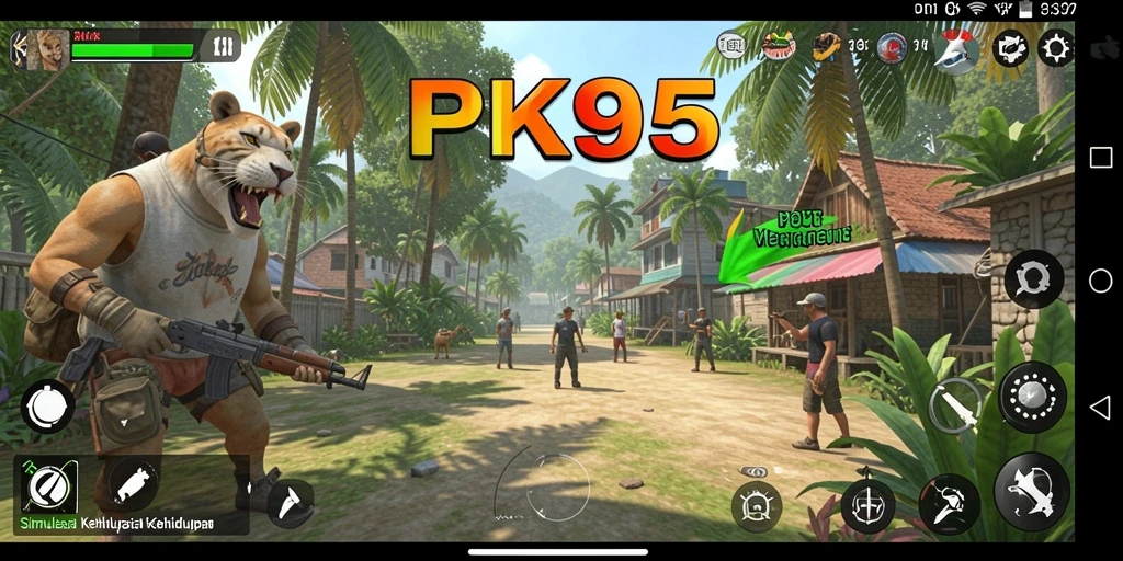 Tampilan menarik dari gameplay PK95 yang nyata dan interaktif.