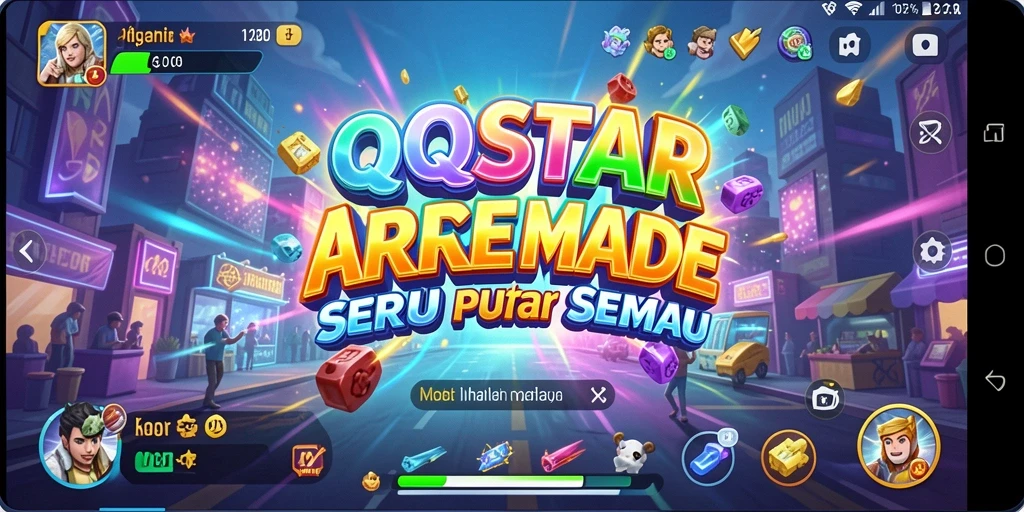 Tangkapan layar utama dari gameplay seru QQSTAR.